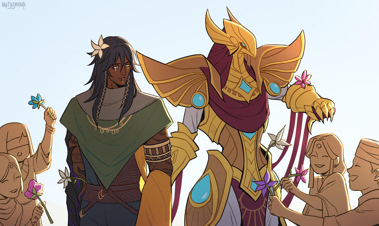 half body flat color sample